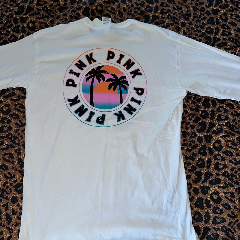 PINK Victoria's Secret White Long Sleeve Shirt